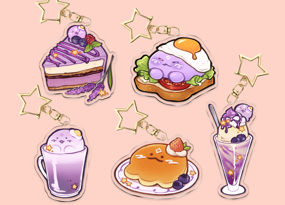 Image of (LAST CHANCE) Stargazer Foodies Acrylic Keychains