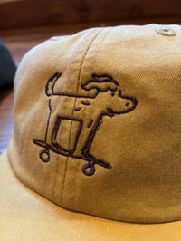 Image 2 of Dog Skateboarding Dad Hat - Yellow