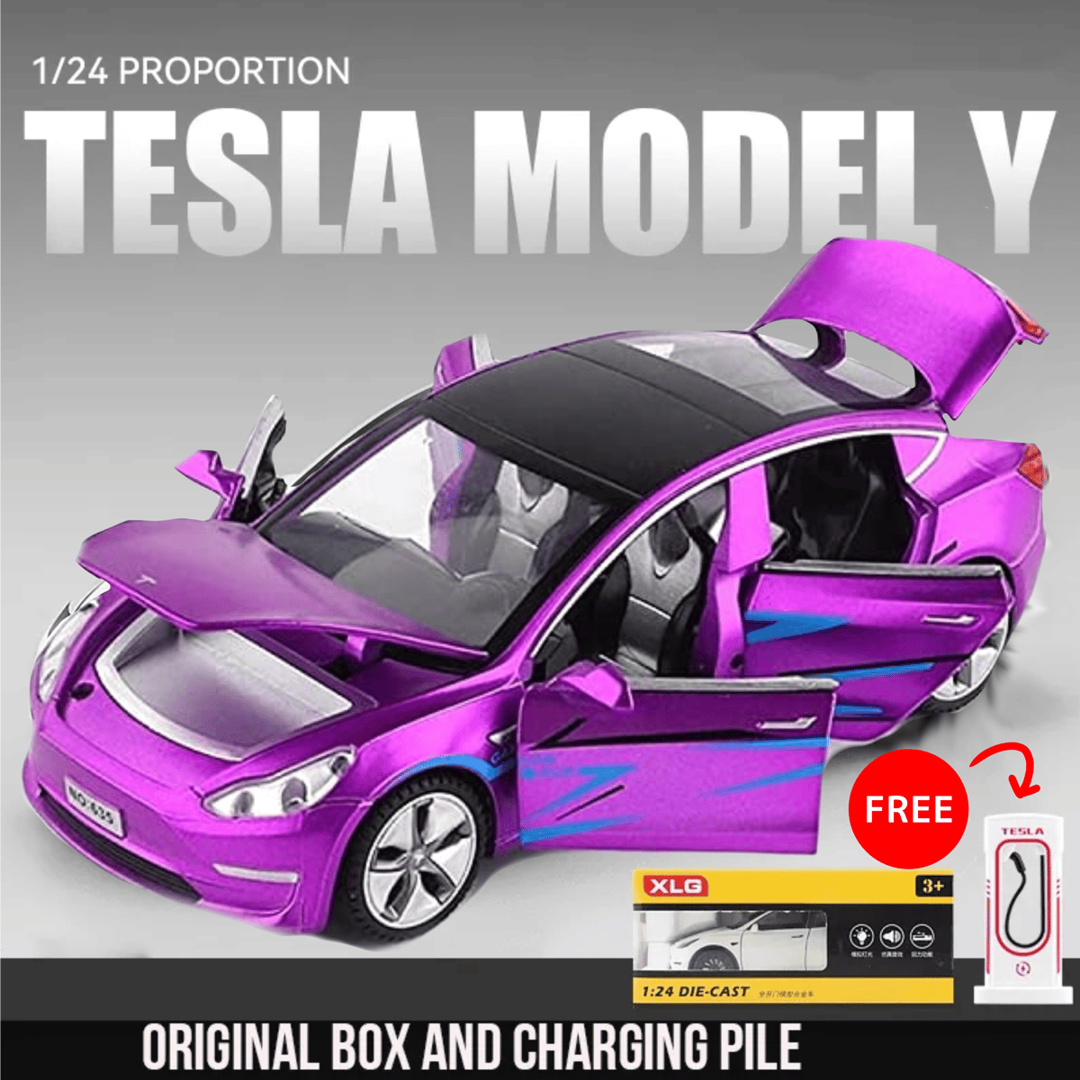 Image of 1:24 Tesla Model Y Suv