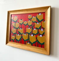 Image 4 of Tulips - 11 x 14 original painting with vintage frame