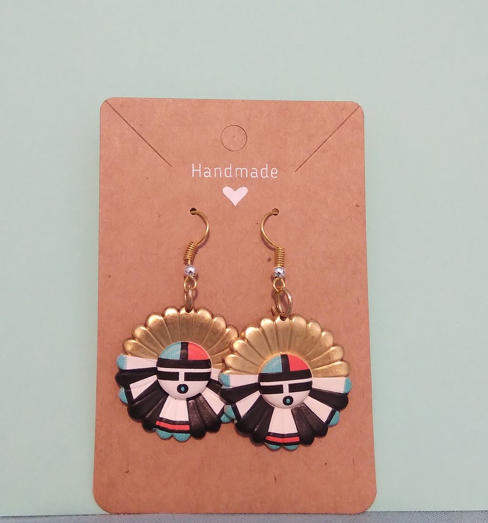 Image of Naturally hand painted Earrings 