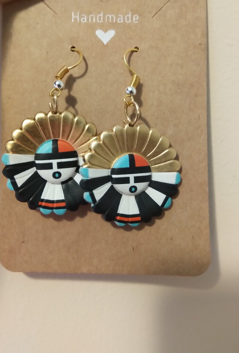 Image of Naturally hand painted Earrings 
