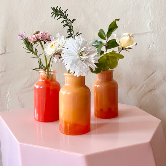 Image of Bud Vases - Peach/Amber