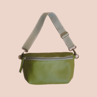 Image 1 of Vinyl Belt Bag | Avocado