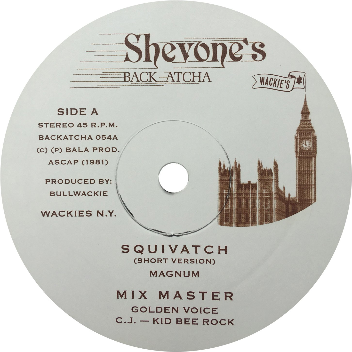 Image of WACKIES 12” Magnum - Squivatch / Golden Voice & Co - Mix Master. 