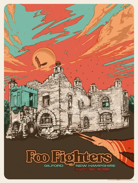 Image of Foo Fighters Poster - Gilford, New Hampshire 2023