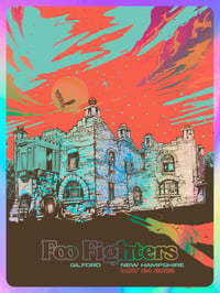  Foo Fighters Poster - Gilford, New Hampshire 2023 - RAINBOW FOIL VARIANT