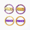 Purple & Gold Graffiti PRINCE Earrings 