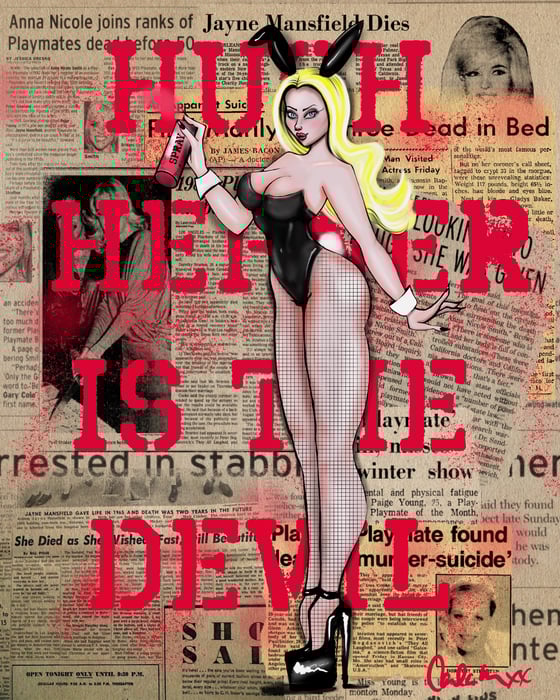 Image of HUGH HEFNER IS THE DEVIL FINE ART PRINT