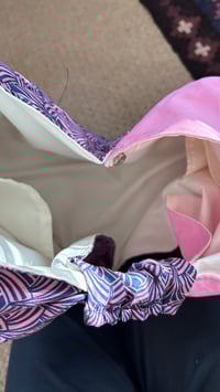 Image 3 of Navy and pink origami bento bag