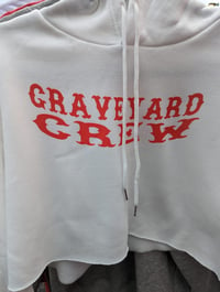 Image 2 of White Crop Hoodie