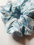 Blue Checkered Scrunchie Image 2