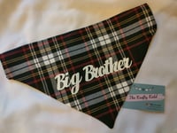Image 2 of Black Tartan Dog Bandana