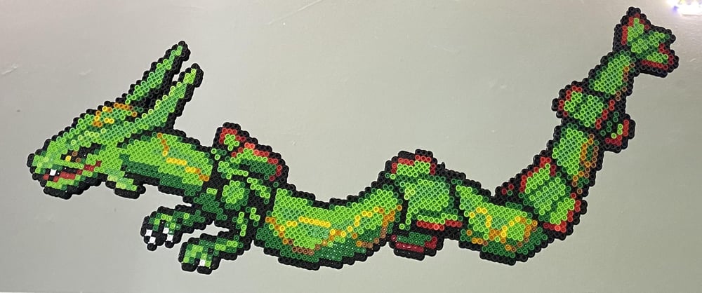 Image of Flying Rayquaza Perler