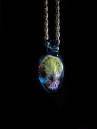 Image 3 of Tear drop shaped realism tree pendant.