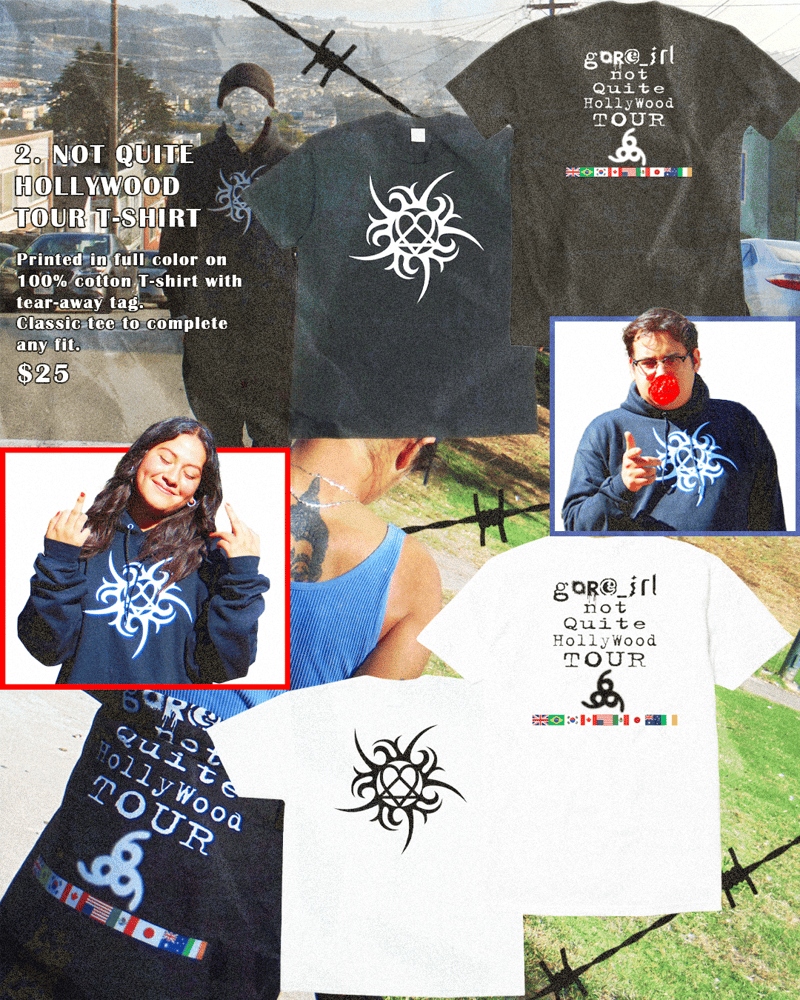 Image of Gore_irl "Not Quite Hollywood" Tour Tee