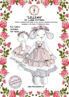 LILLIAN THE LAMB 22 INCH SEWING PATTERN, WITH LAMB FUR AND FULL INSTRUCTIONS UK MADE
