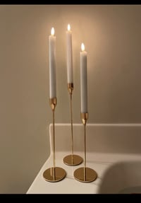 3 set french gold  stick candles 