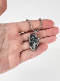 Image 2 of Wire Twisted Green Moss Agate