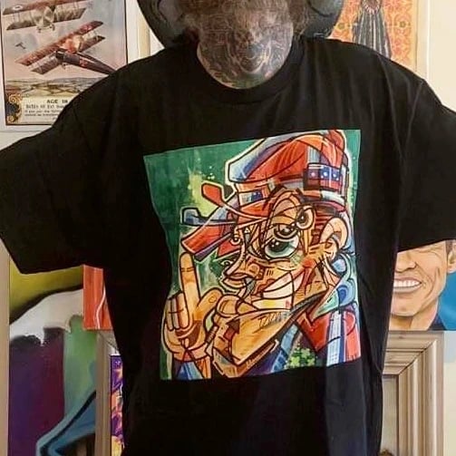 Image of Abstract bboy green tee