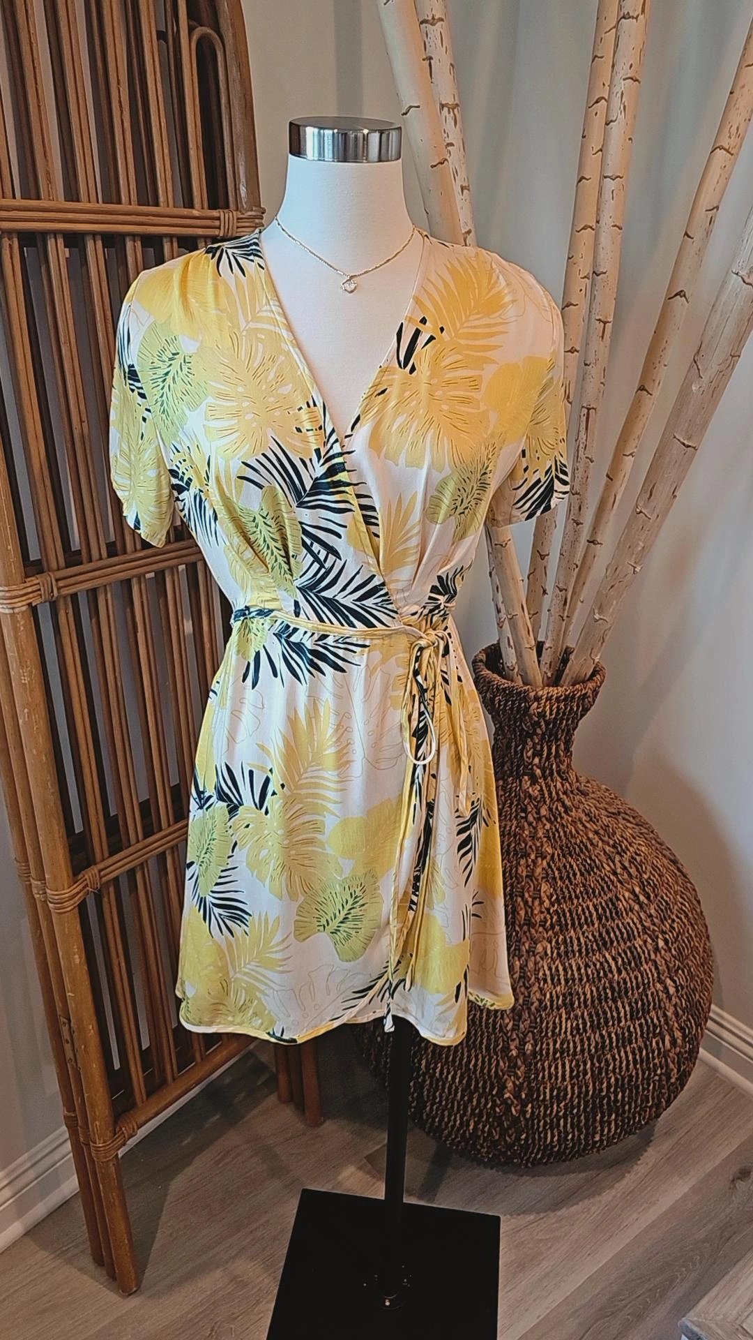Image of Lemon palm dress