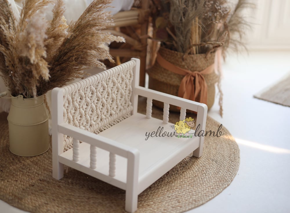 Image of « cream bench with bedside table - pre order »