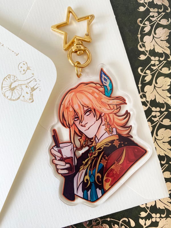 Image of Kaveh Genshin Impact - Forbiden Tea Acrylic Keychain