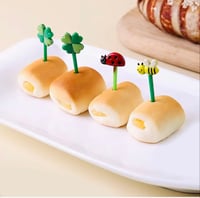 Image 1 of Bees and Bugs Fruit Forks / Food Picks