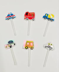 Image 2 of Beep Beep Fruit Forks / Food Picks