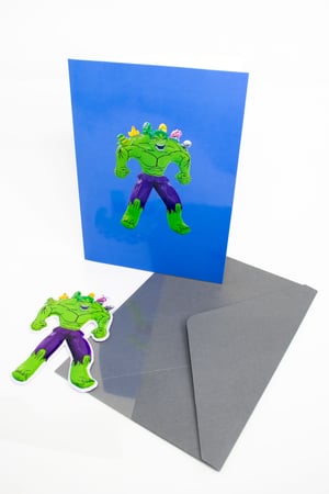 Jeff Koons - Hulk (Friends) Puffy Sticker Card
