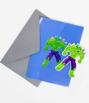 Jeff Koons - Hulk (Friends) Puffy Sticker Card