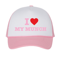 Image 1 of I LOVE MY MUNCH PINK HAT