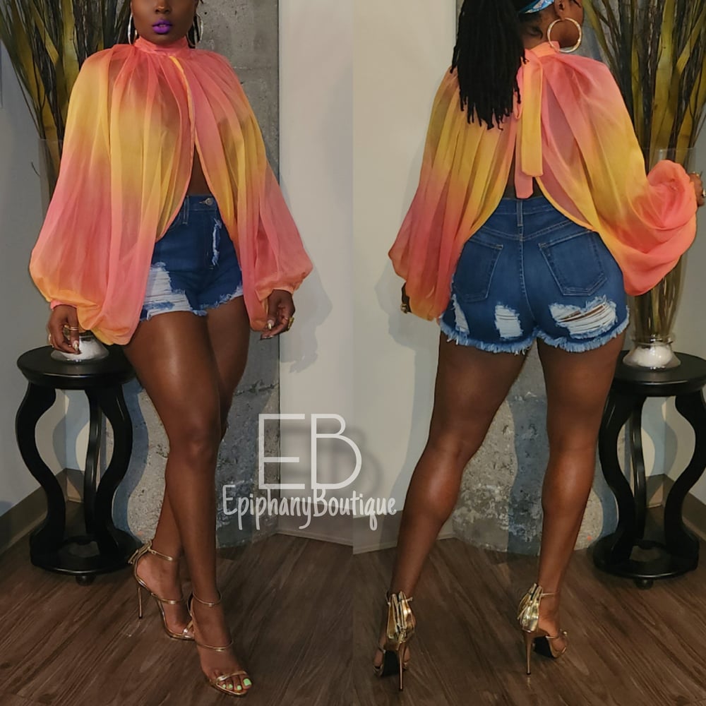 Image of The Ombre Nina Top & The Xya Denim Shorts: **SEPARATES**