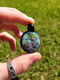 Image 1 of Bonsai tree pendant backed in galaxy.