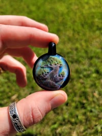 Image 2 of Bonsai tree pendant backed in galaxy.