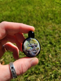 Image 1 of Bonsai pendant backed in galaxy..