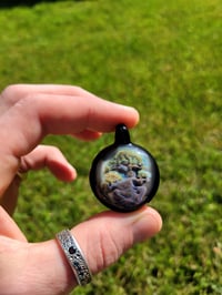 Image 1 of Bonsai tree pendant backed with galaxy....