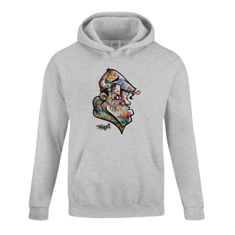 Image of True colours hoodie. Grey