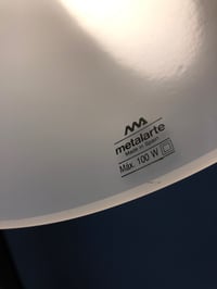 Image 3 of //VENDIDA//  LÁMPARA CON SISTEMA DE POLEA DE METALARTE, AÑOS 80