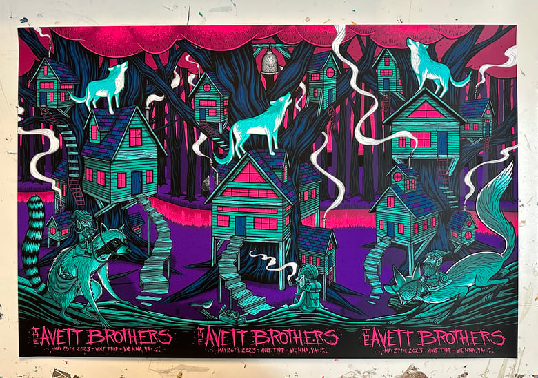 Image of The Avett Brothers - Wolf Trap 2023 - Uncuts - Regular - Lava - Gold