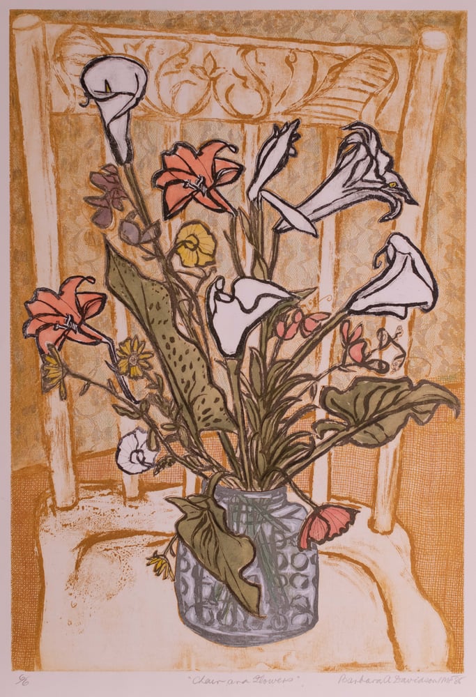 Image of Chair and Flowers