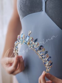 Image 1 of Dusty Blue  tiara 