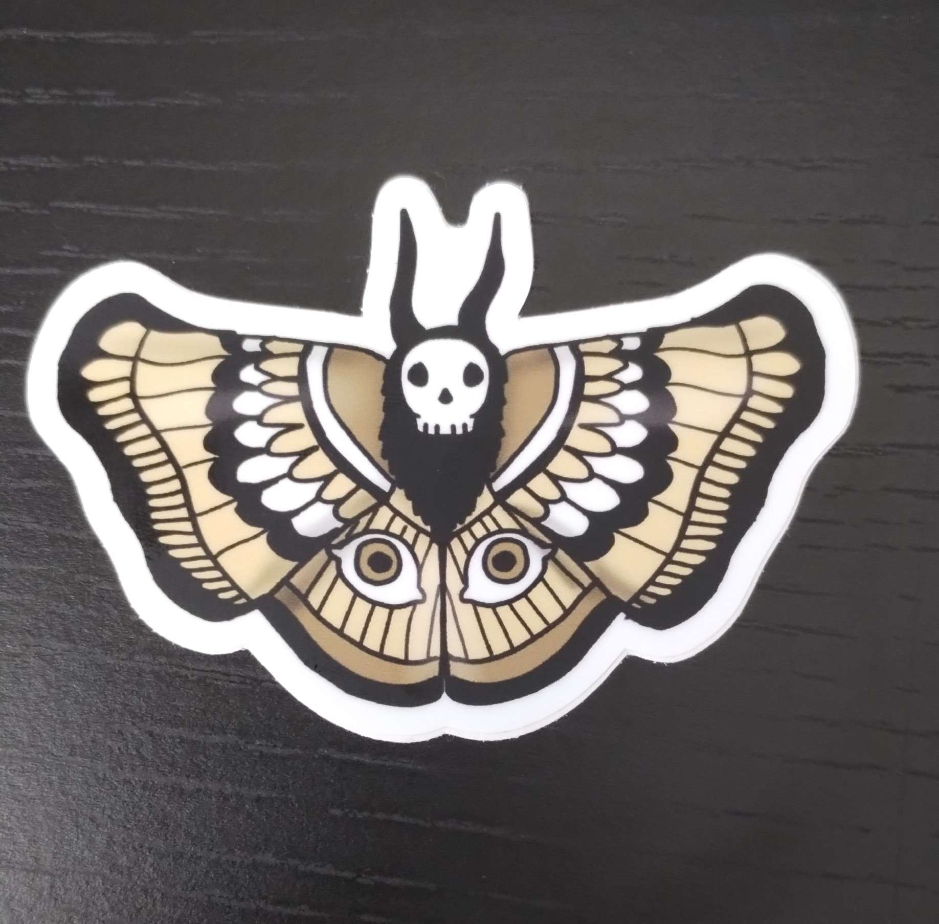 Skull Moth Sticker