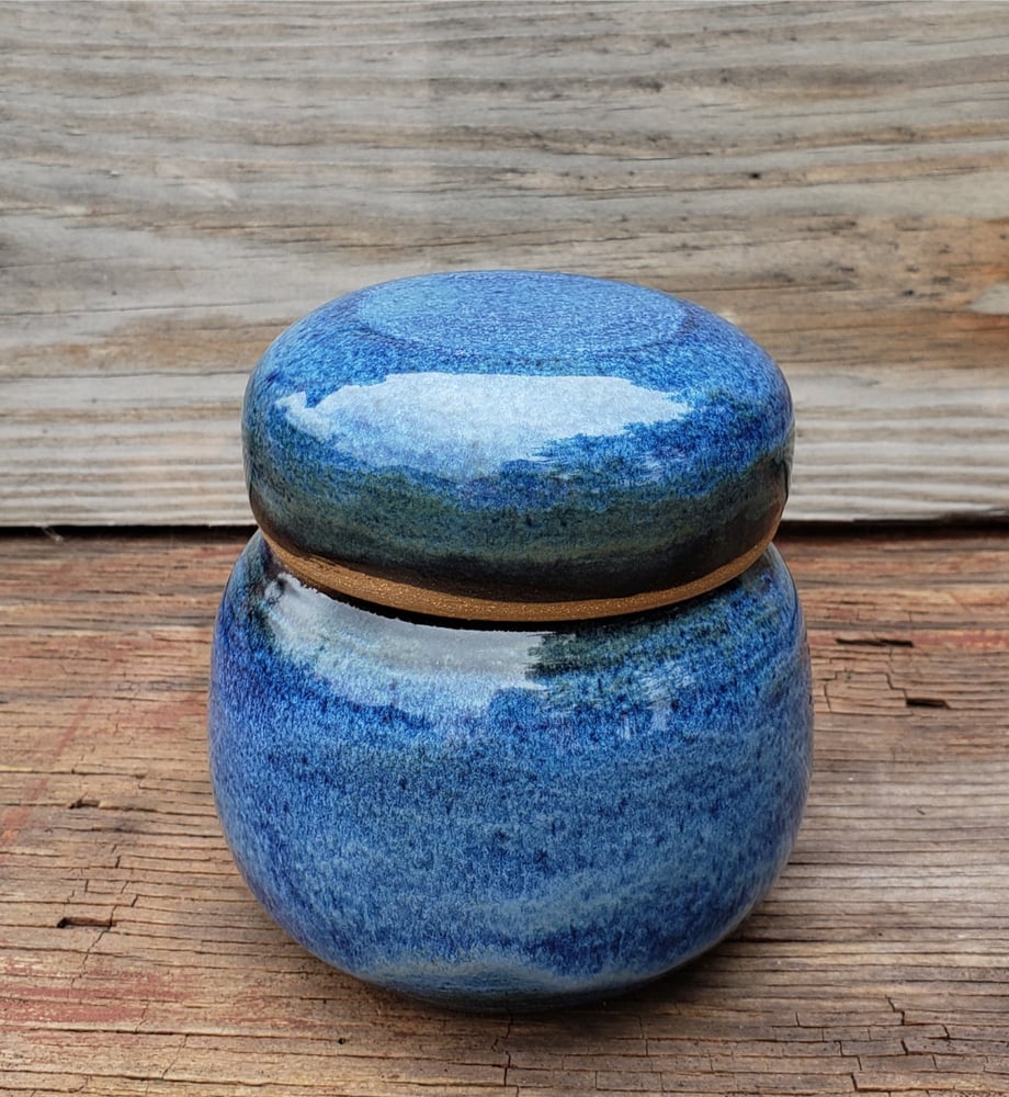 Image of 3.25 cup Stash jar inner and out lids: Indigo (Blue)