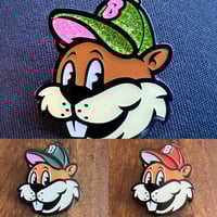 Image of Bucky 2.0 Enamel Pins – Pink Martini Glitter, Red, Green Eggs & Ham