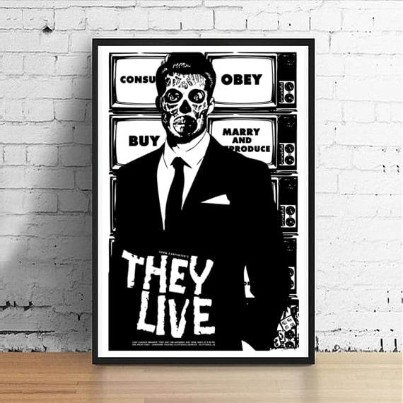 THEY LIVE - 11 X 17 Limited Edition Giclee Movie Poster Art Print