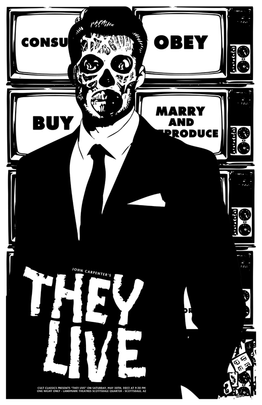 THEY LIVE - 11 X 17 Limited Edition Giclee Movie Poster Art Print