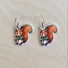 Clover Squirrel Earrings