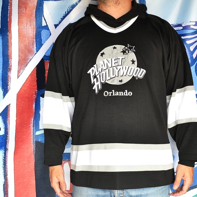 Image of Vintage 1990's Planet Hollywood Orlando Hockey Jersey Sz.L