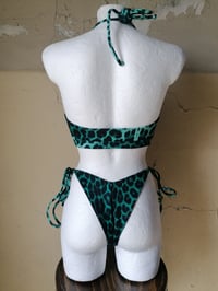 Image 5 of Cut Out Bikini Top Leo green